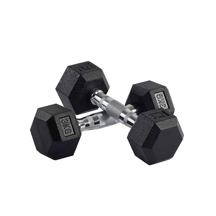 China Rubber Coated Hex Dumbbell Set Supplier